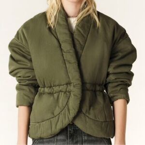 ba&sh Khaki Puffer Jacket
